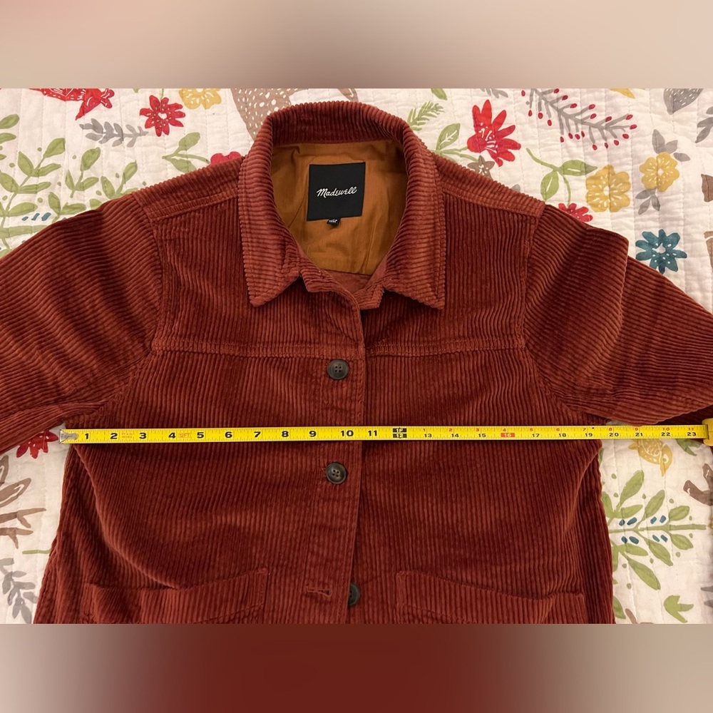 Madewell Red Corduroy Utility Jacket - Picture 10 of 11
